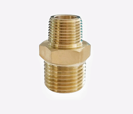 1/2 Mannelijke NPT *3/8Male Npt Gelijke van het de Montagemessing van de Messingspijp Hexuitdraaiuitsteeksels